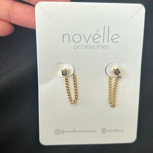 Brand new black onyx earrings